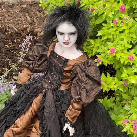 OOAK Creepy Odd 24” Ghostly Vampire Doll Witch Scary Halloween Horror Art Doll - Picture 6 of 14
